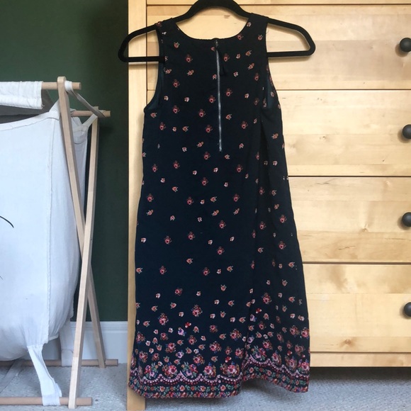 UO Staring at Stars Silky Shift Dress in Navy - Picture 4 of 6